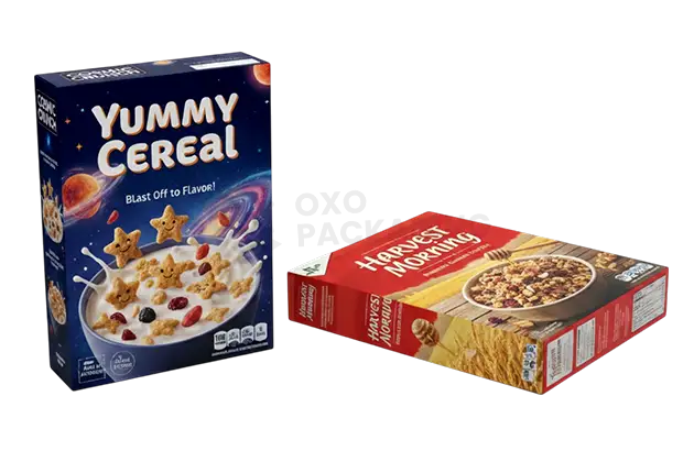 customized colorful cereal boxes