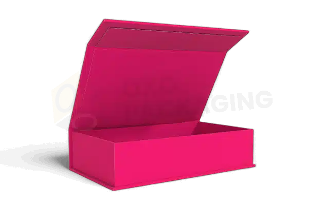 Custom Printed Pink Magnetic Gift Boxes Packaging