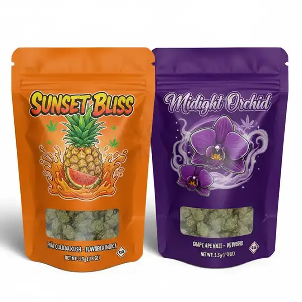 custom flavored weed bags