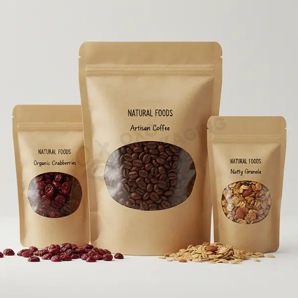 Kraft Stand up Pouches Wholesale Option Packaging