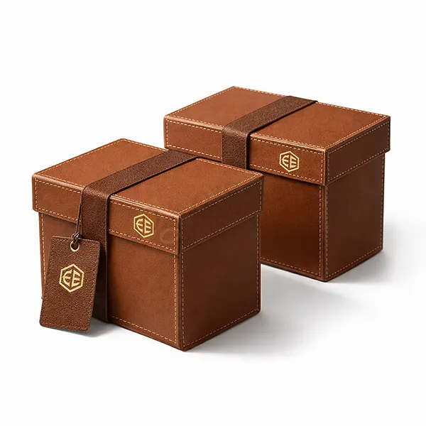 custom leather made boxes