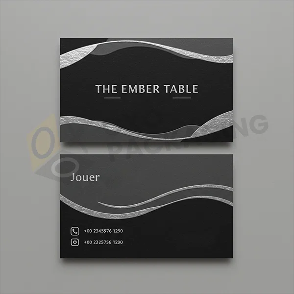 silver foil business cards